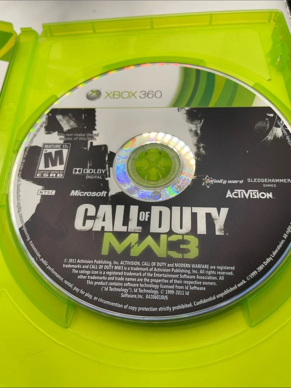 Microsoft Xbox 360 Call of Duty MW3 - Green Case